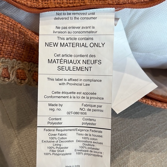 Pier 1 Pillows (two) Deep Salmon Color 20x20 - Picture 11 of 12